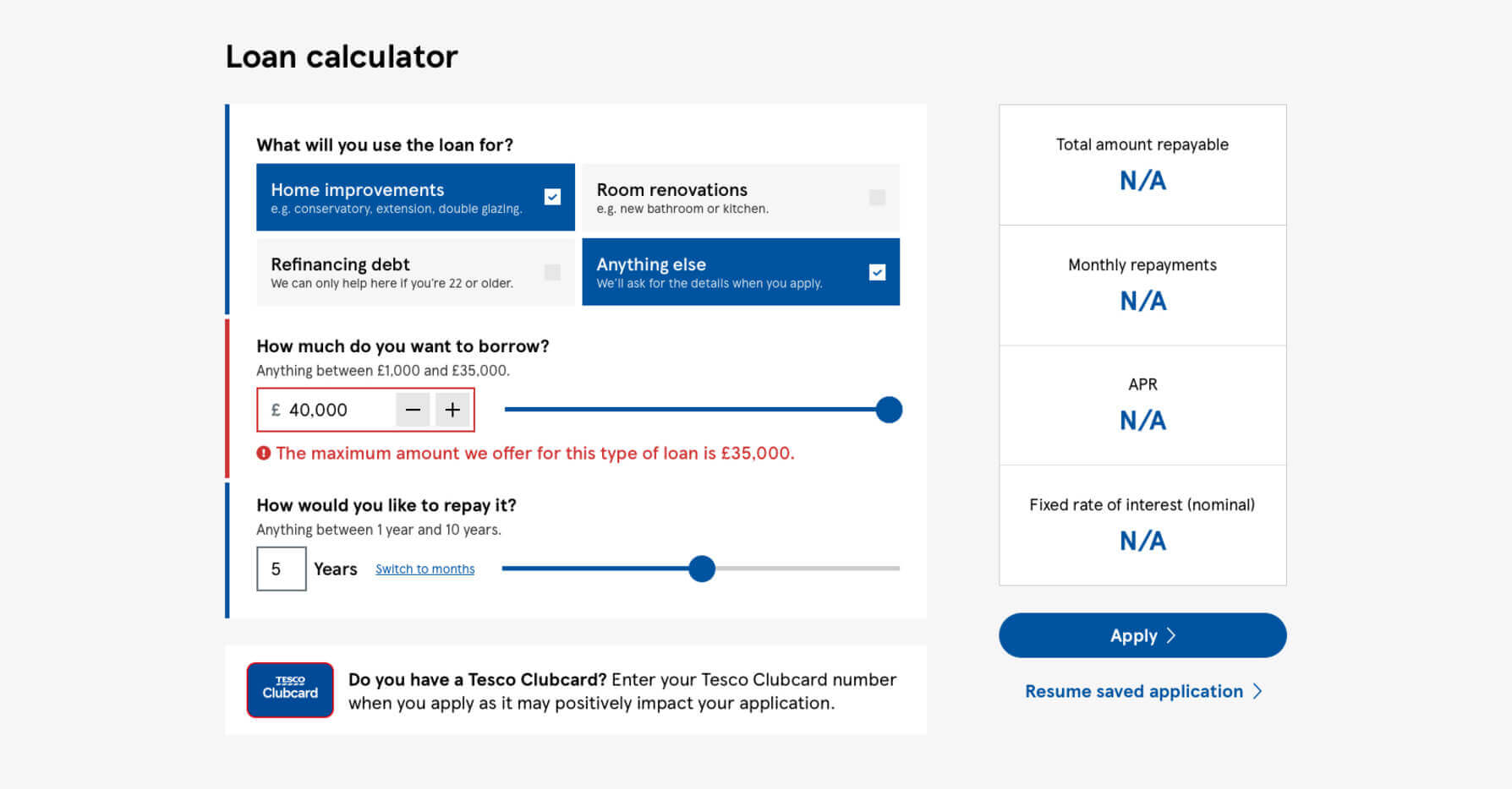 A mockup showing a simplified approach to displaying error messages.